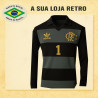 Camisa retrô Flamengo ML Cinza Gold