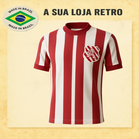 Camisa retrô Bangu listrada gola careca 1970