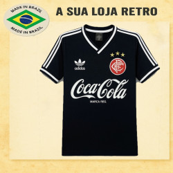 Camisa retrô inter preta coca cola comemorativa