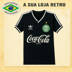 Camisa retrô Coritiba comemorativa preta coca cola