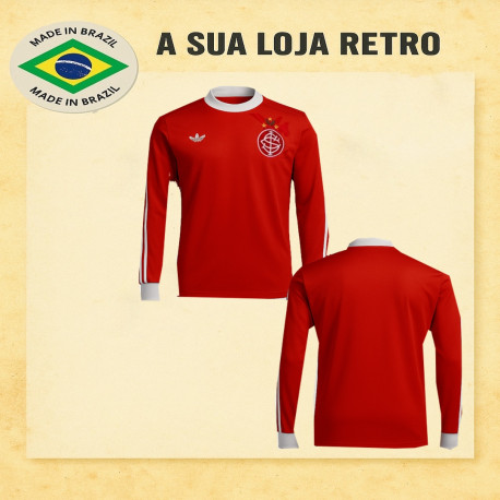 Camisa retrô Internacional Louro Verde ML -
