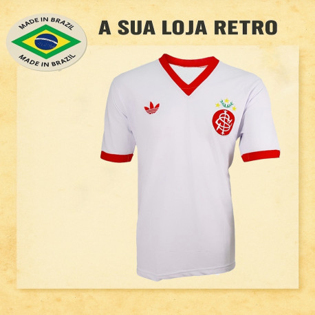 Camisa retrô Internacional branca lauro verde