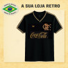 Camisa retrô Flamengo logo ouro coca cola