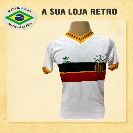 Camisa retrô Sampaio Corrêa Futebol Clube logo branca