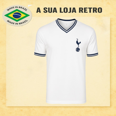 Camisa retrô Tottenham Hotspur Spurs branca 1978