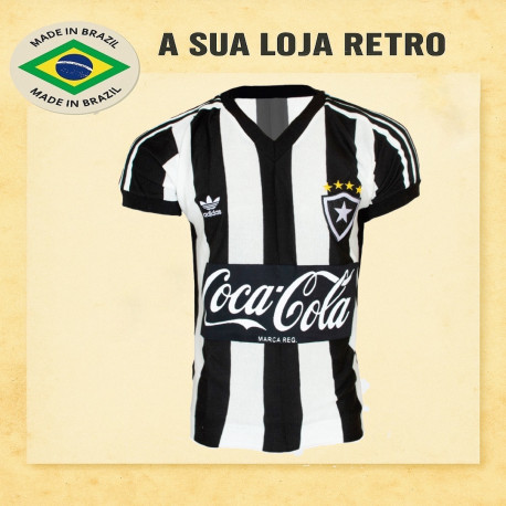 Camisa retrô Botafogo logo - 1988 coca preta