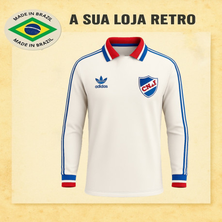 Camisa Retrô Nacional de Montevideo ML branca 1989 - URU