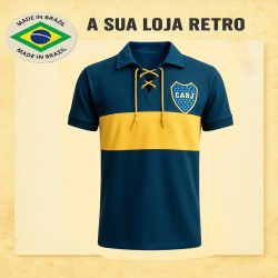 Camisa Retrô Boca Juniors Azul Marinho ARG