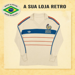 Camisa retrô França branca Logo ml 1998