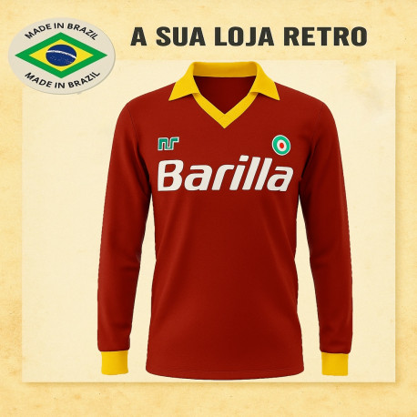 Camisa Retrô Roma ML Roxa tradicional- ITA