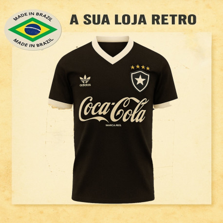 Camisa retrô Botafogo 1980 preta