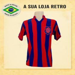 Camisa retrô Bom Sucesso listrada 1970 .