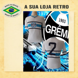 Camisa retrô Grêmio branca 1972