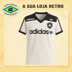 Camisa retrô Botafogo treino branca logo