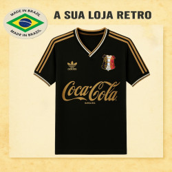 Camisa retrô Santa Cruz Preta Comemorativa Gold