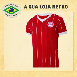 Camisa Retrô F.C. Bayern vermelha 1974- ML - ALE