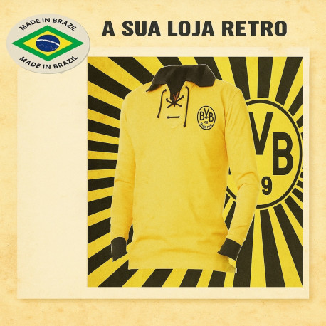 Camisa Retrô Borussia Dortmund cordinha ML 1980 -ALE