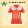 Camisa retrô Hungria logo listrada 