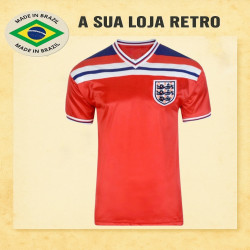 Camisa retrô Inglaterra Vermelha -1982