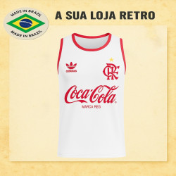 Regata estile retrô branca Flamengo 