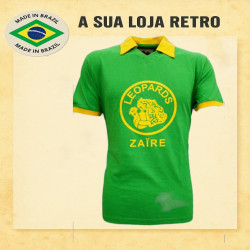 Camisa retrô Zaire verde gola polo- 1974