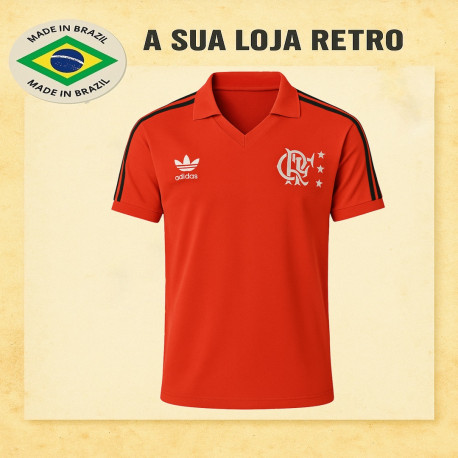 Camisa retrô Flamengo Lubrax preta