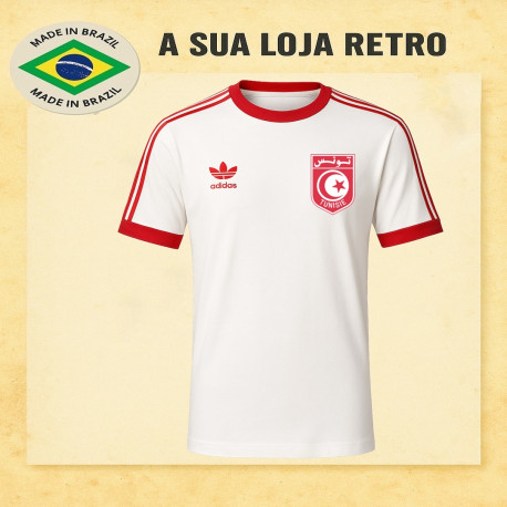 Camisa retrô da Tunisia branca ML - 1978