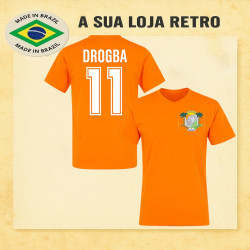 Camisa retrô Drogba Costa do Marfim