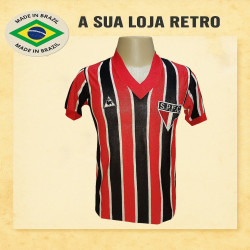 Camisa retrô São Paulo le Coq Tricolor - 1983