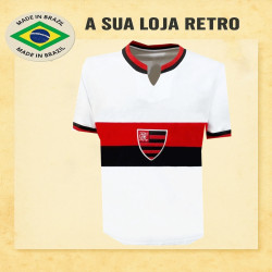 Camisa retrô Flamengo branca 1970