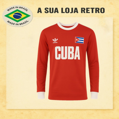 Camisa retrô Seleção de Cuba ML 1980