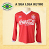 Camisa retrô Internacional ML- gola V - coca cola