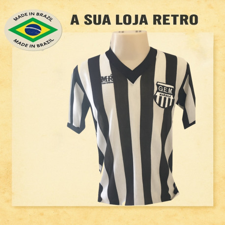 Camisa retrô Grêmio Maringa MR listrada.