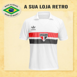 Camisa retrô São Paulo 1988 Logo Branca 