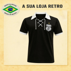 Camisa Retrô Treze da Paraíba Preta Cordinha