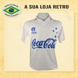 Camisa retrô Cruzeiro finta branca -1990