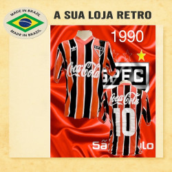 Camisa retro São Paulo FC tricolor coca cola