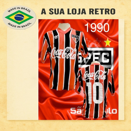 Camisa retro São Paulo FC tricolor coca cola