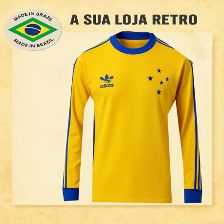 Camisa retrô Cruzeiro Goleiro Amarela 1984