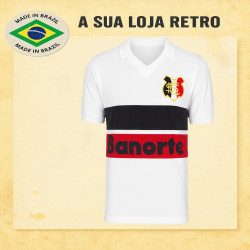 Camisa retrô Santa Cruz branca Banorte 1986