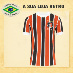 Camisa retrô Santa Cruz tricolor gola redonda