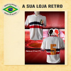 Camisa retrô Santa Cruz branca Banorte 1984