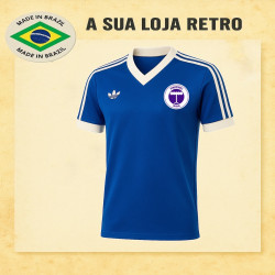 Camisa retrô Pinheiros logo azul 