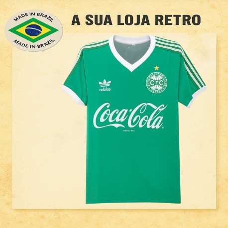 Camisa retrô Coritiba comemorativa verde coca cola