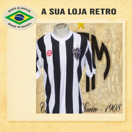 Camisa retrô Atlético logo vermelho