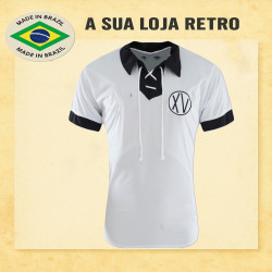 Camisa retrô XV de Piracicaba Branca Cordinha