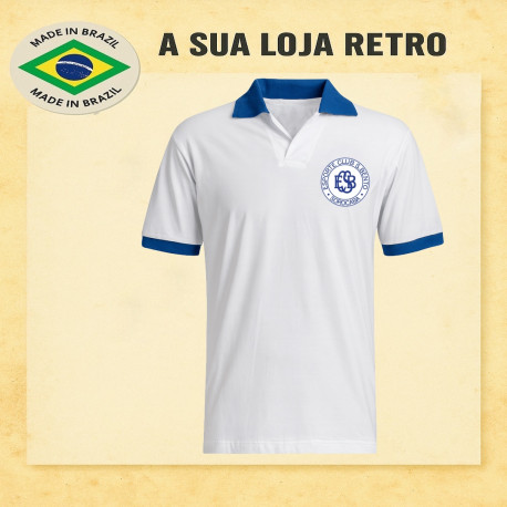 Camisa retrô Esporte Clube São Bento logo azul 1979