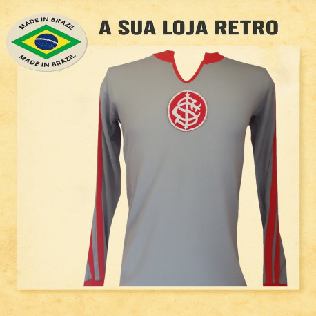 Camisa retrô Internacional goleiro cinza manga 1974