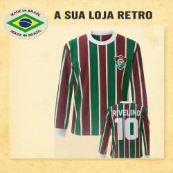 Camisa retrô Fluminense 1980 manga longa