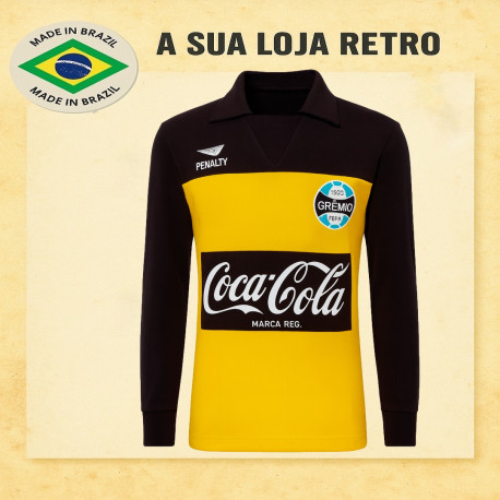 - Camisa retrô Grêmio Mazarópi coca cola ML-1989